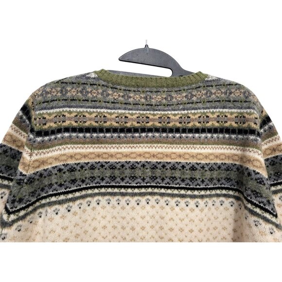 Vintage Fair Isle Lambswool Cardigan Nordic Knit Sweater - Picture 7 of 11